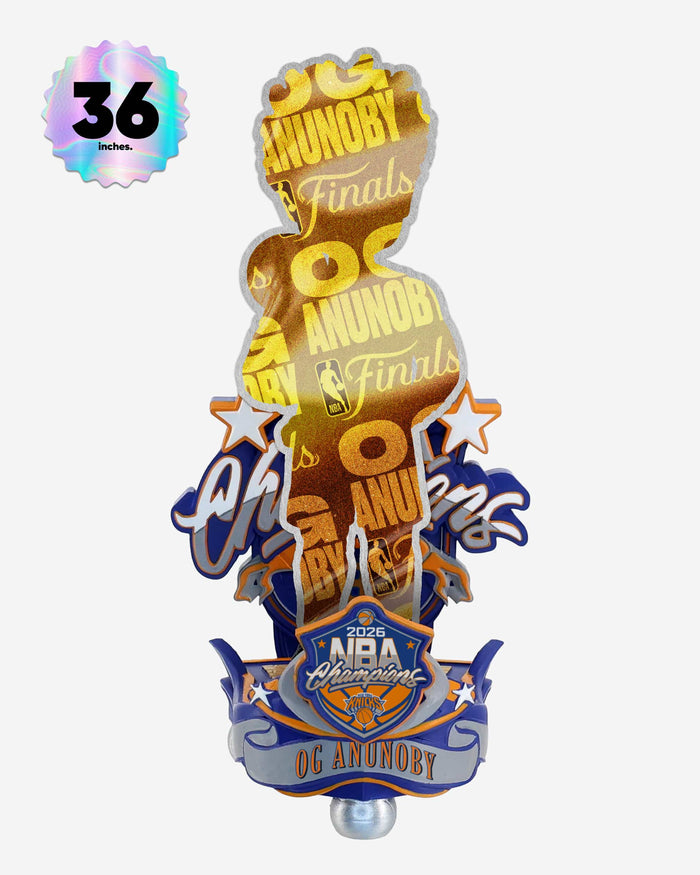 OG Anunoby New York Knicks 2026 NBA Champions Celebration 3 Ft Bobblehead FOCO - FOCO.com
