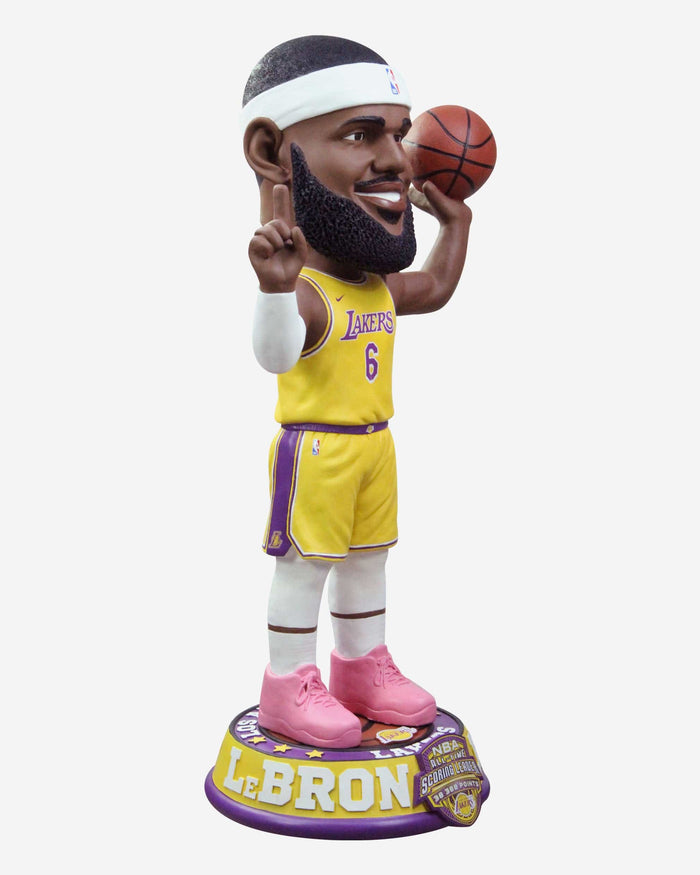 LeBron James Los Angeles Lakers NBA All Time Scoring Leader Celebration 3 Ft Bobblehead FOCO - FOCO.com