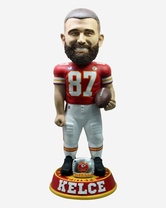 Travis Kelce Kansas City Chiefs Super Bowl LVIII Champions 3 Ft Bobblehead FOCO - FOCO.com