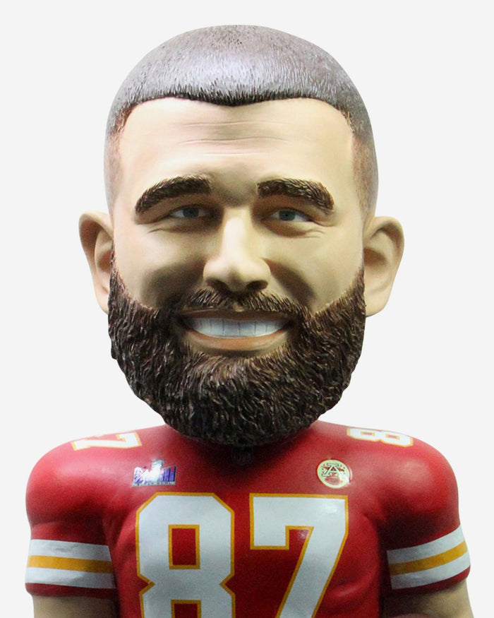 Travis Kelce Kansas City Chiefs Super Bowl LVIII Champions 3 Ft Bobblehead FOCO - FOCO.com