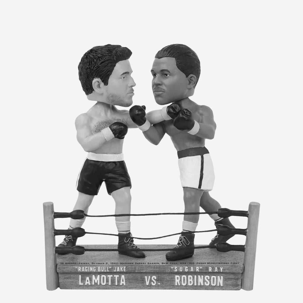 Jake LaMotta & Sugar Ray Robinson Between the Ropes Boxing Ring Dual Bobblehead FOCO - FOCO.com