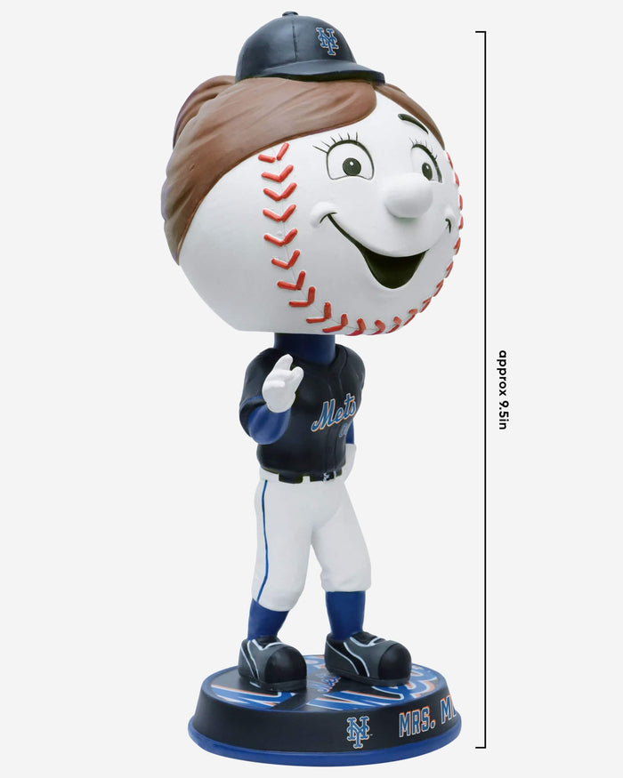 Mrs Met New York Mets Black Jersey Field Stripe Mascot Bighead Bobblehead FOCO - FOCO.com