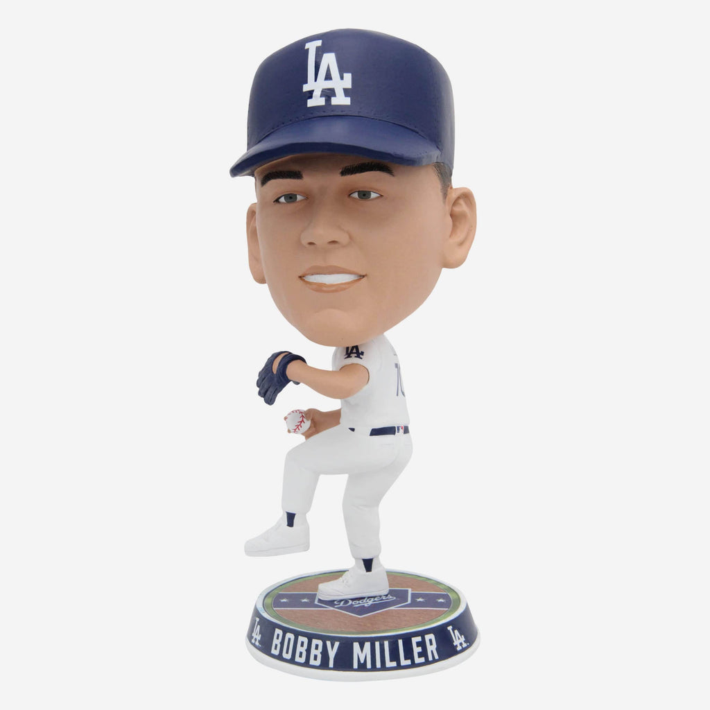 Bobby Miller Los Angeles Dodgers Field Stripe Bighead Bobblehead FOCO - FOCO.com