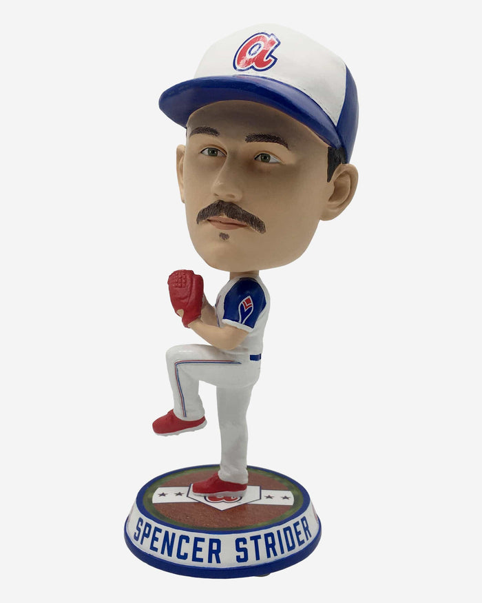 Spencer Strider Atlanta Braves Retro Jersey Field Stripe Bighead Bobblehead FOCO - FOCO.com