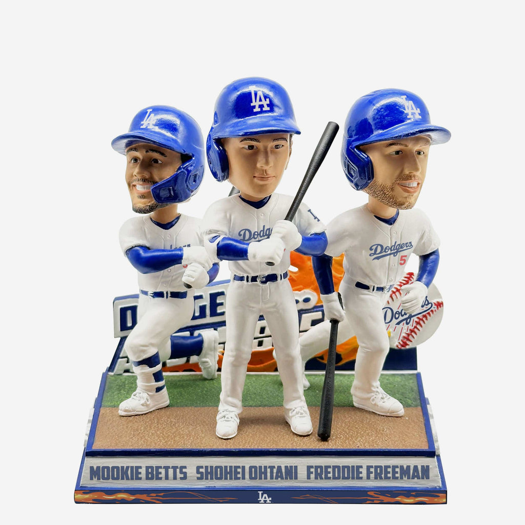 Shohei Ohtani & Freddie Freeman & Mookie Betts Los Angeles Dodgers Big Three Triple Bobblehead FOCO - FOCO.com