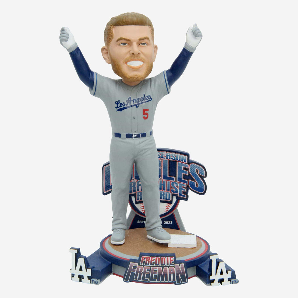 Freddie Freeman Los Angeles Dodgers Franchise Single-Season Doubles Record Bobblehead FOCO - FOCO.com