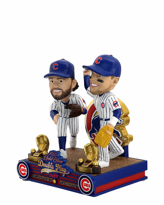 Dansby Swanson & Nico Hoerner Chicago Cubs 2023 Gold Glove Double Play Dual Bobblehead