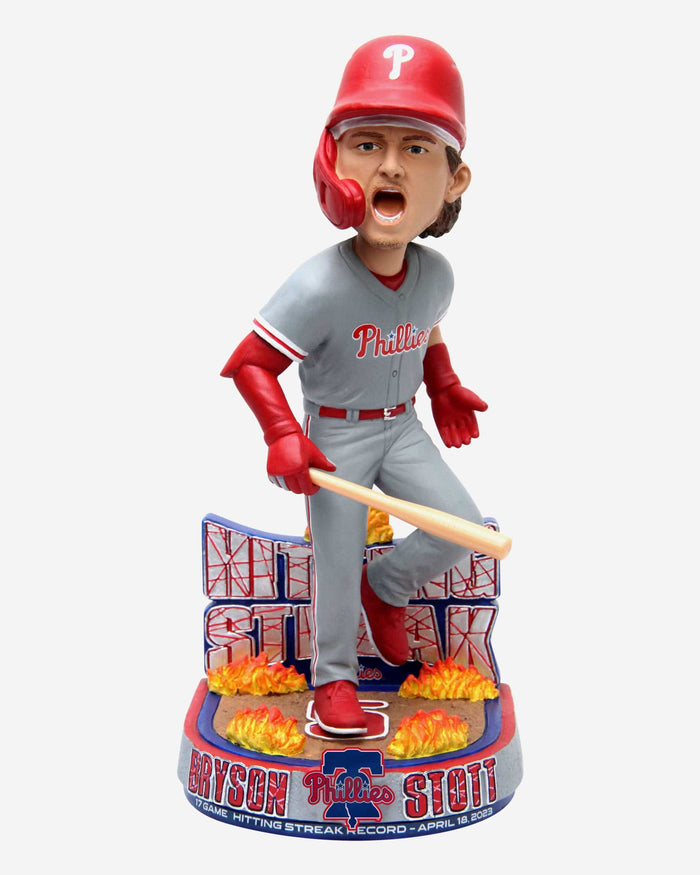 Bryson Stott Philadelphia Phillies Season-Opening 17-Game Hitting Streak Bobblehead FOCO - FOCO.com