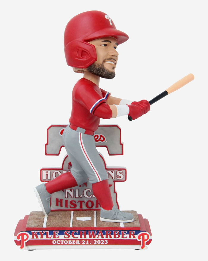Kyle Schwarber Philadelphia Phillies Most Home Runs in NLCS History Bobblehead FOCO - FOCO.com