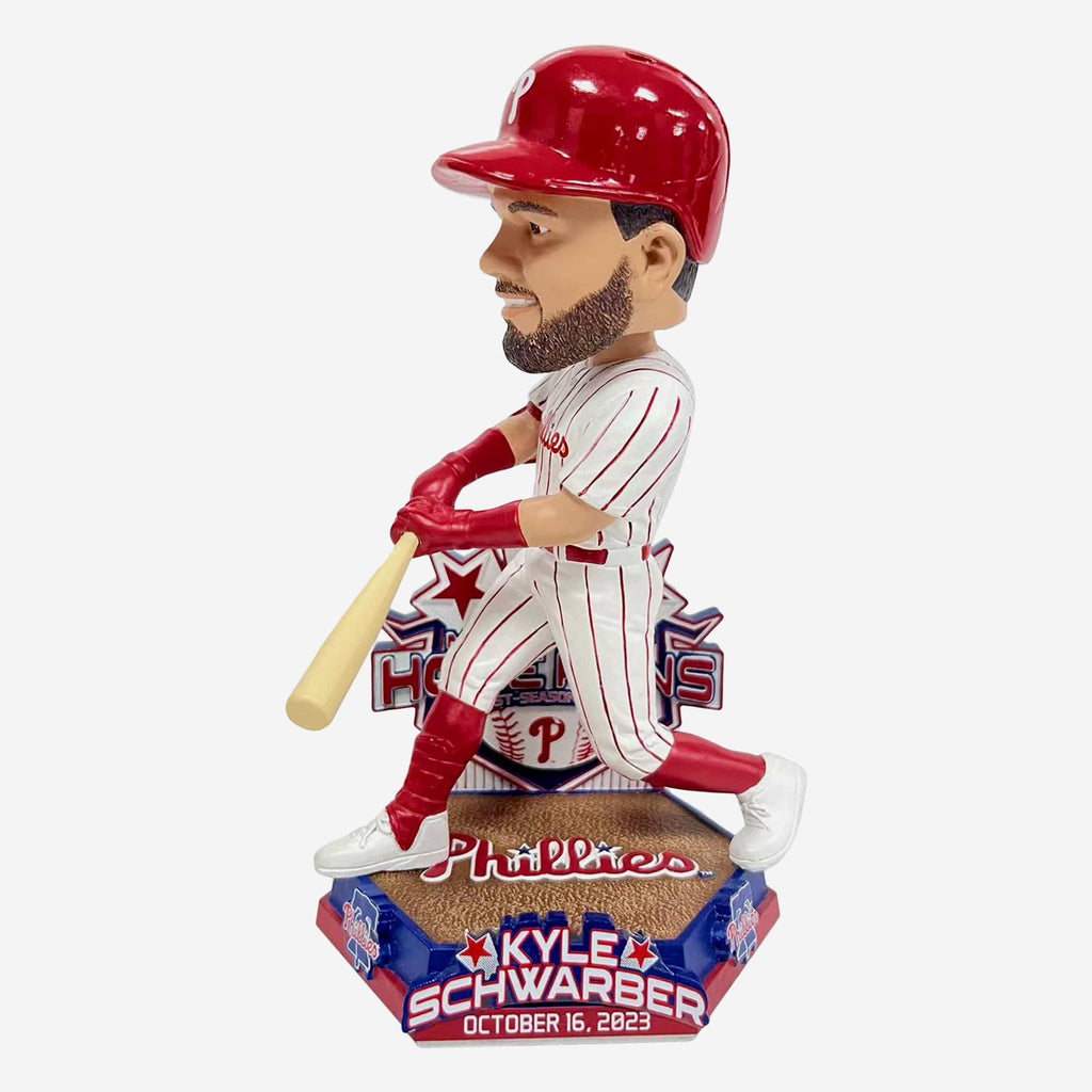 Kyle Schwarber Philadelphia Phillies Leadoff Home Run Postseason Record Bobblehead FOCO - FOCO.com