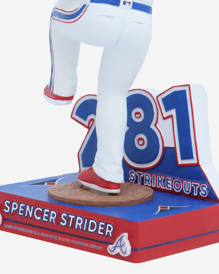 Spencer Strider Atlanta Braves Franchise Single-Season Strikeout Record Bobblehead FOCO - FOCO.com