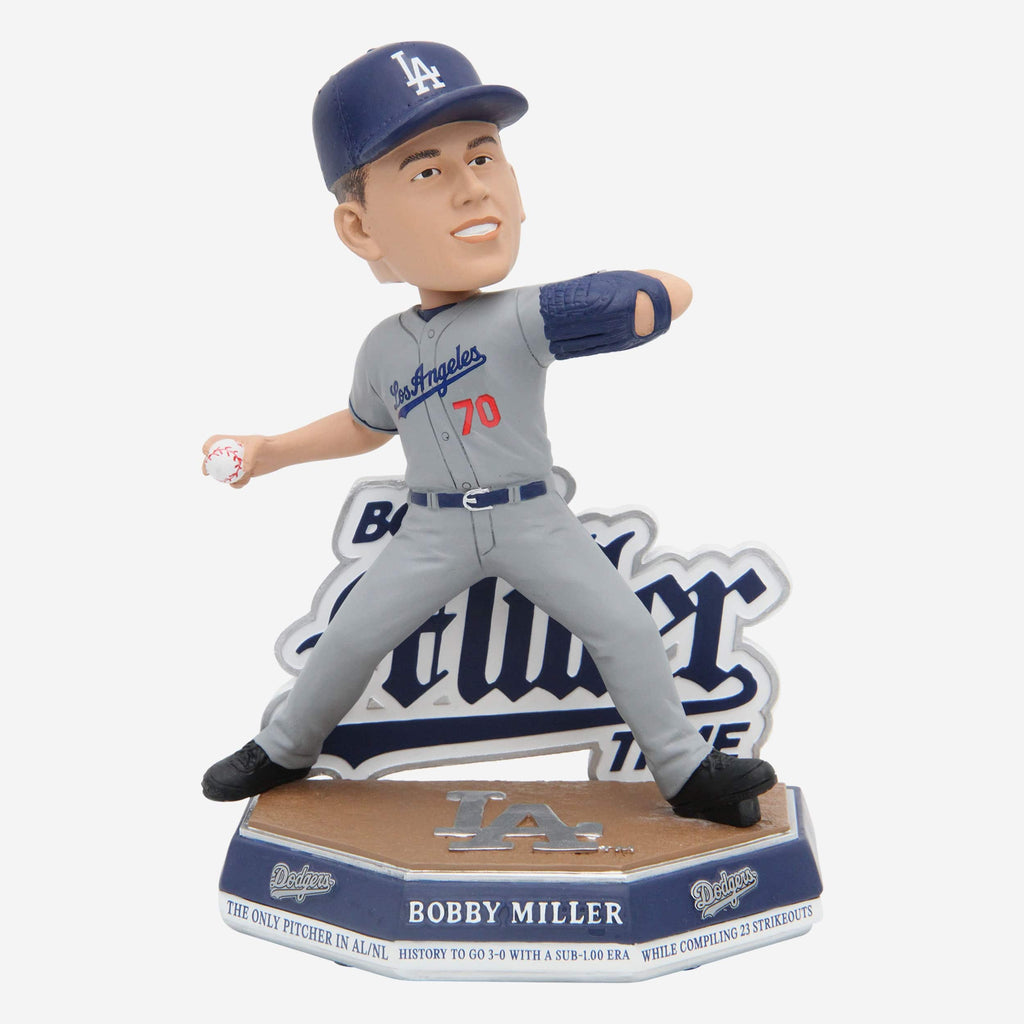 Bobby Miller Los Angeles Dodgers Miller Time Bobblehead FOCO - FOCO.com