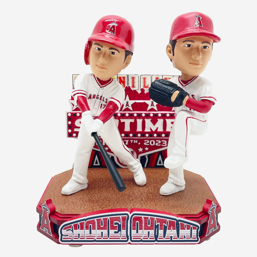 Shohei Ohtani Los Angeles Angels Two Home Run Ten Strikeout Ohtani Land Dual Bobblehead FOCO - FOCO.com