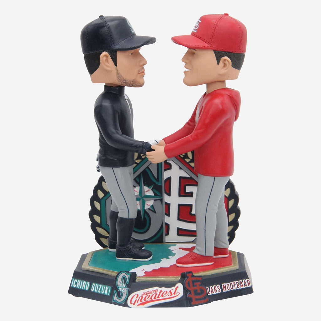 Ichiro Suzuki & Lars Nootbaar Seattle Mariners & St Louis Cardinals Timeless Connection Dual Bobblehead FOCO - FOCO.com