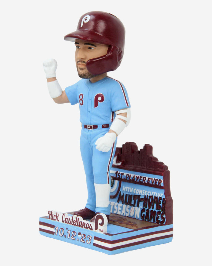 Nick Castellanos Philadelphia Phillies Back-to-Back Multi-Home Run Postseason Game Bobblehead FOCO - FOCO.com