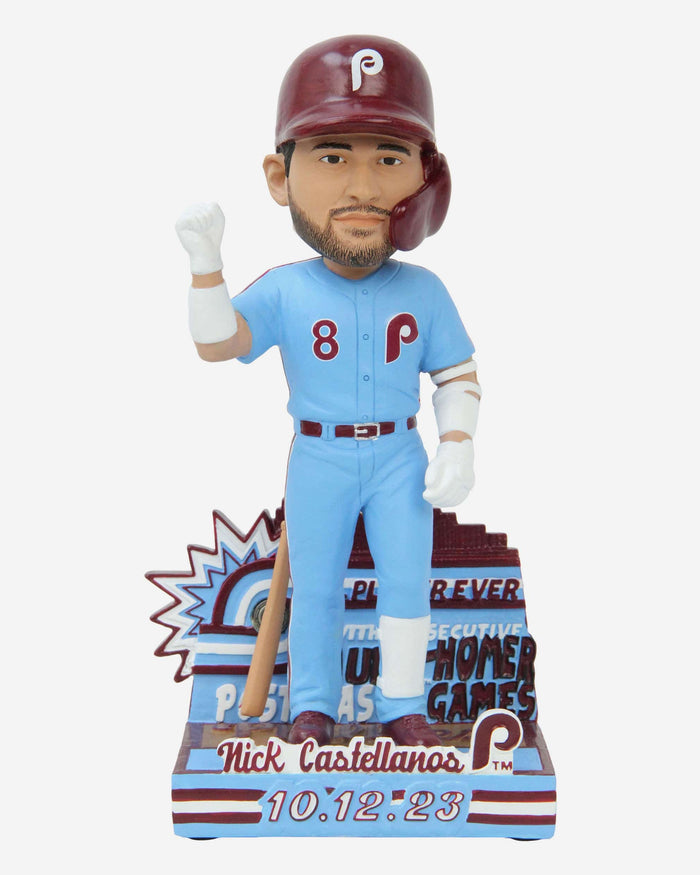 Nick Castellanos Philadelphia Phillies Back-to-Back Multi-Home Run Postseason Game Bobblehead FOCO - FOCO.com