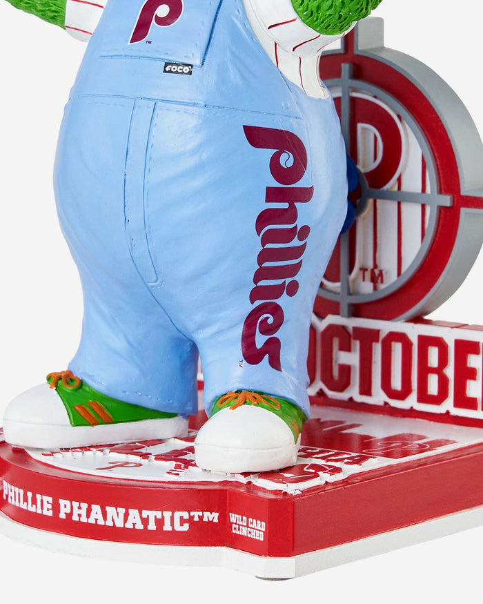 Phillie Phanatic Philadelphia Phillies Powder Blue Bib Overalls Red October Mascot Bobblehead FOCO - FOCO.com