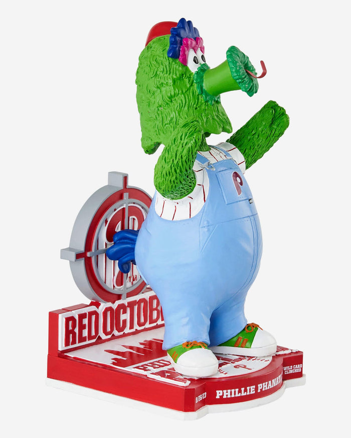 Phillie Phanatic Philadelphia Phillies Powder Blue Bib Overalls Red October Mascot Bobblehead FOCO - FOCO.com
