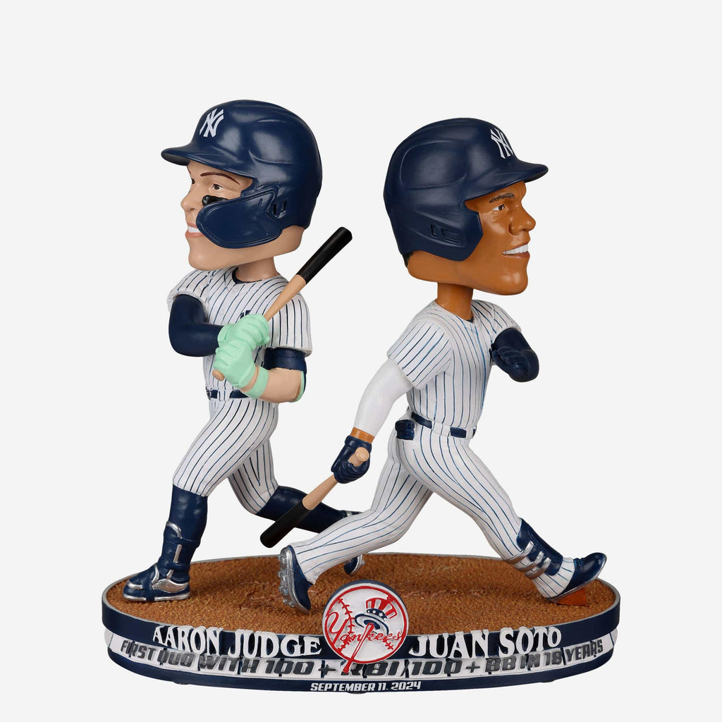 Aaron Judge & Juan Soto New York Yankees 100+ RBI & 100+ BB Dual Bobblehead FOCO - FOCO.com
