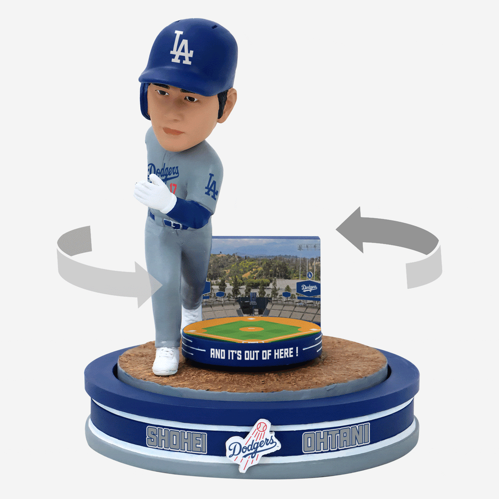 Shohei Ohtani Los Angeles Dodgers Away Uniform Home Run Spinner Mini B FOCO