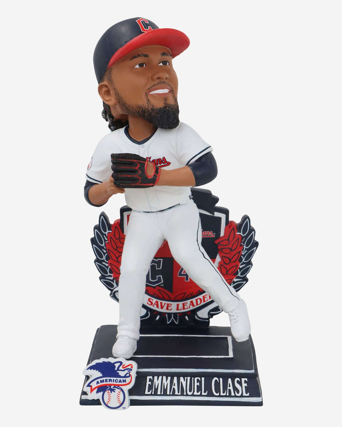 Emmanuel Clase Cleveland Guardians 2024 American League Save Leader Bobblehead FOCO - FOCO.com