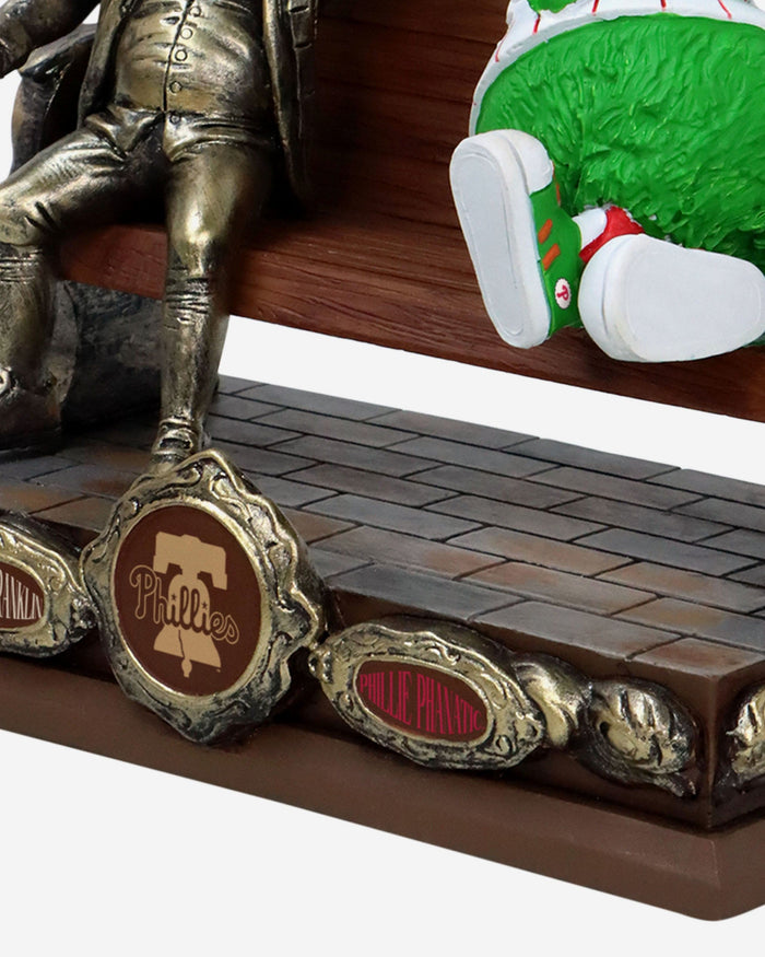 Phillie Phanatic & Ben Franklin Philadelphia Phillies Park Bench Dual Bobblehead FOCO - FOCO.com