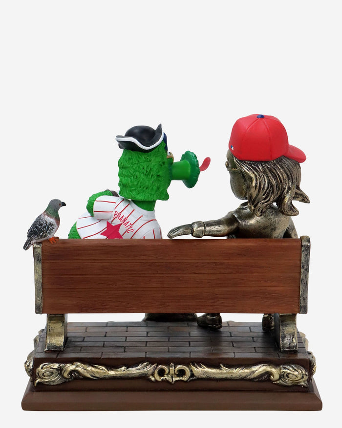 Phillie Phanatic & Ben Franklin Philadelphia Phillies Park Bench Dual Bobblehead FOCO - FOCO.com