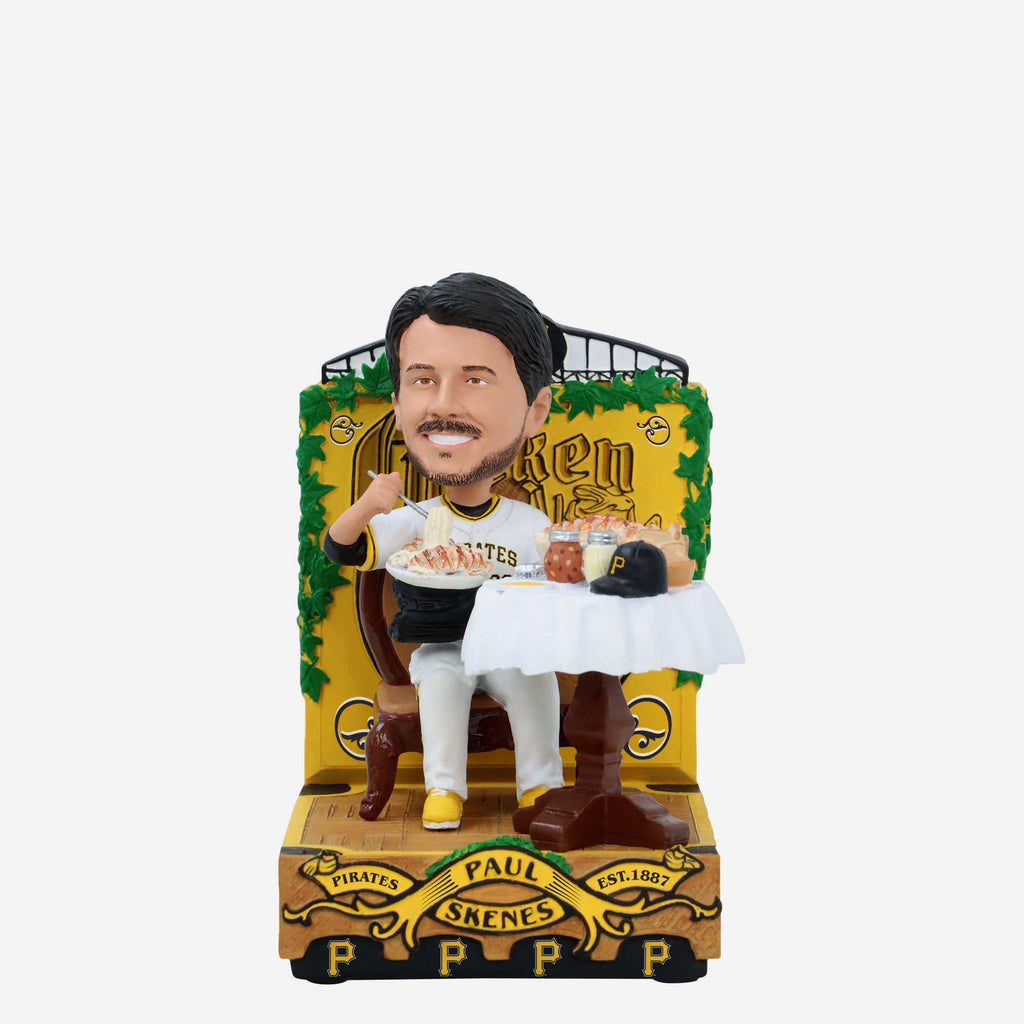 Paul Skenes Pittsburgh Pirates Chicken Alfredo Mini Bobblehead Scene FOCO - FOCO.com