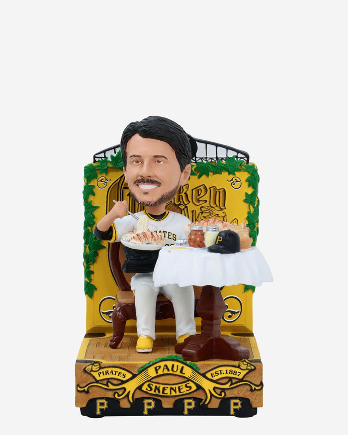 Paul Skenes Pittsburgh Pirates Chicken Alfredo Mini Bobblehead Scene FOCO - FOCO.com