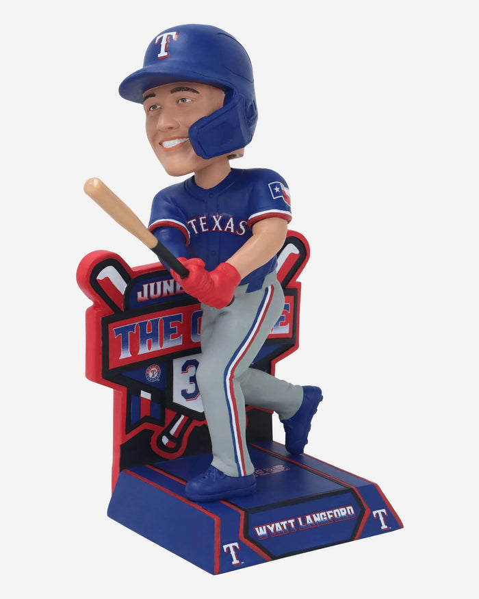 Wyatt Langford Texas Rangers Cycle Bobblehead FOCO - FOCO.com