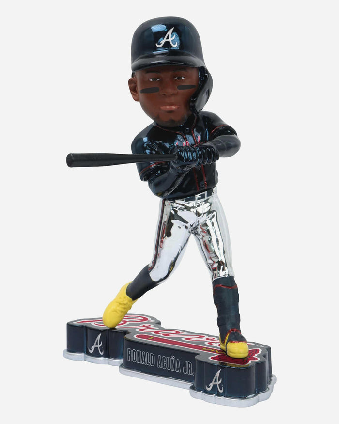 Ronald Acuna Jr Atlanta Braves Electroplated Bobblehead FOCO - FOCO.com