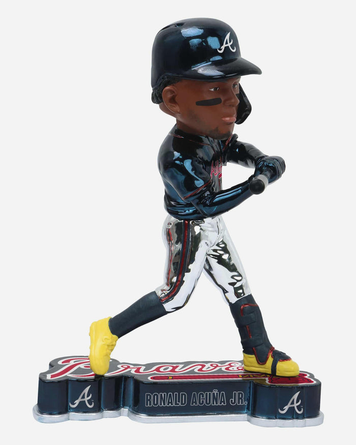 Ronald Acuna Jr Atlanta Braves Electroplated Bobblehead FOCO - FOCO.com