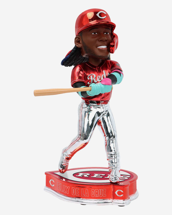 Elly De La Cruz Cincinnati Reds Electroplated Bobblehead FOCO - FOCO.com