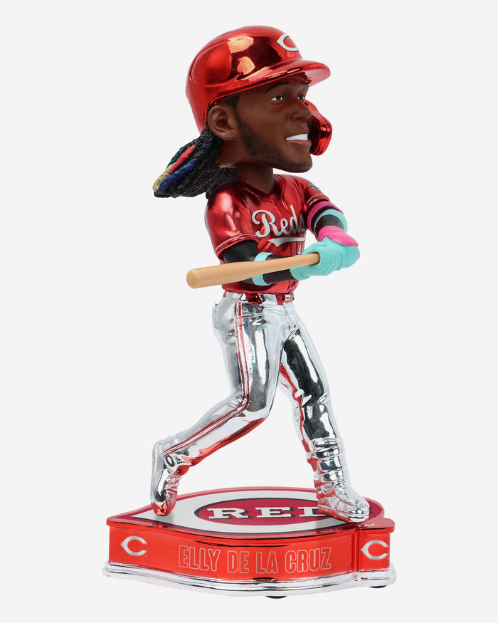 Elly De La Cruz Cincinnati Reds Electroplated Bobblehead FOCO - FOCO.com