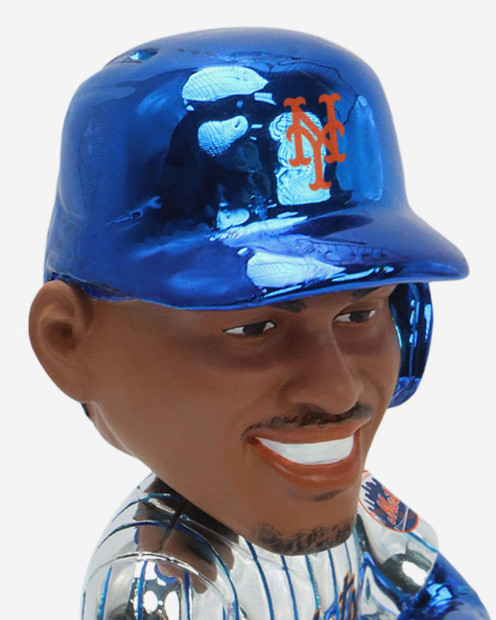 Francisco Lindor New York Mets Electroplated Bobblehead FOCO - FOCO.com