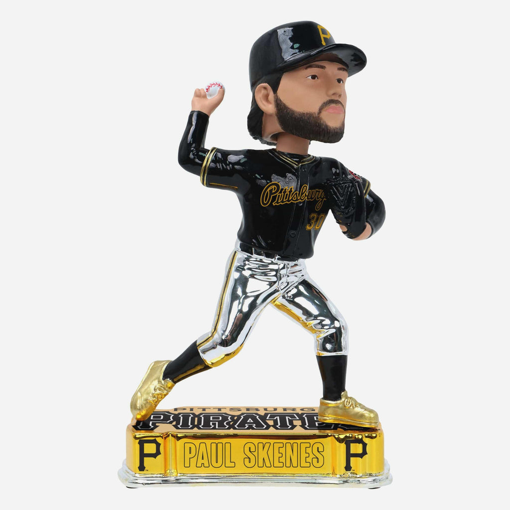 Paul Skenes Pittsburgh Pirates Electroplated Bobblehead FOCO - FOCO.com