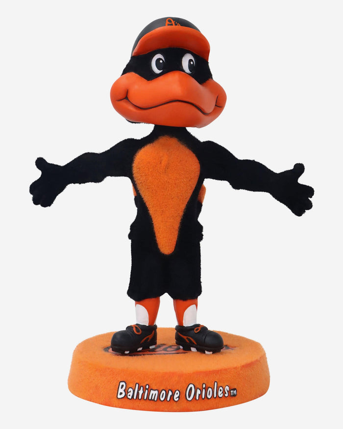 The Oriole Bird Baltimore Orioles Fuzzy Fur Mascot Bobblehead FOCO - FOCO.com
