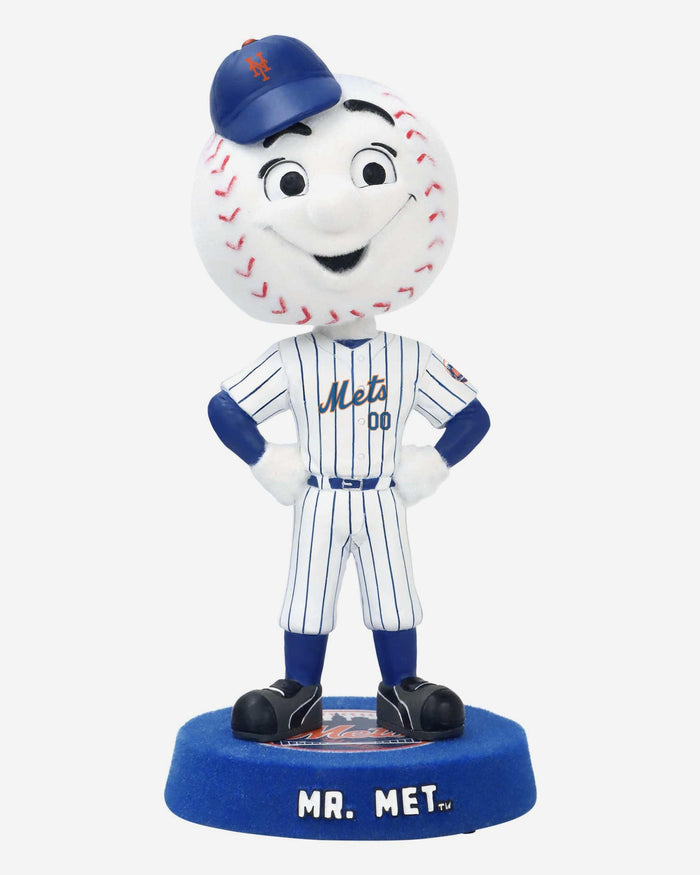 Mr Met New York Mets Fuzzy Fur Mascot Bobblehead FOCO - FOCO.com