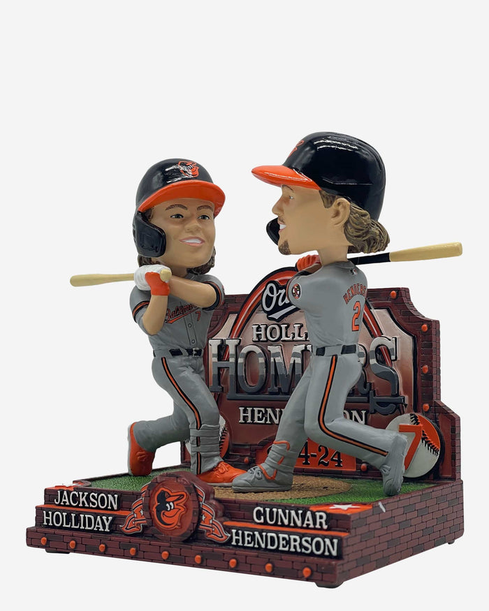Gunnar Henderson & Jackson Holliday Baltimore Orioles Home Run Dual Bobblehead FOCO - FOCO.com