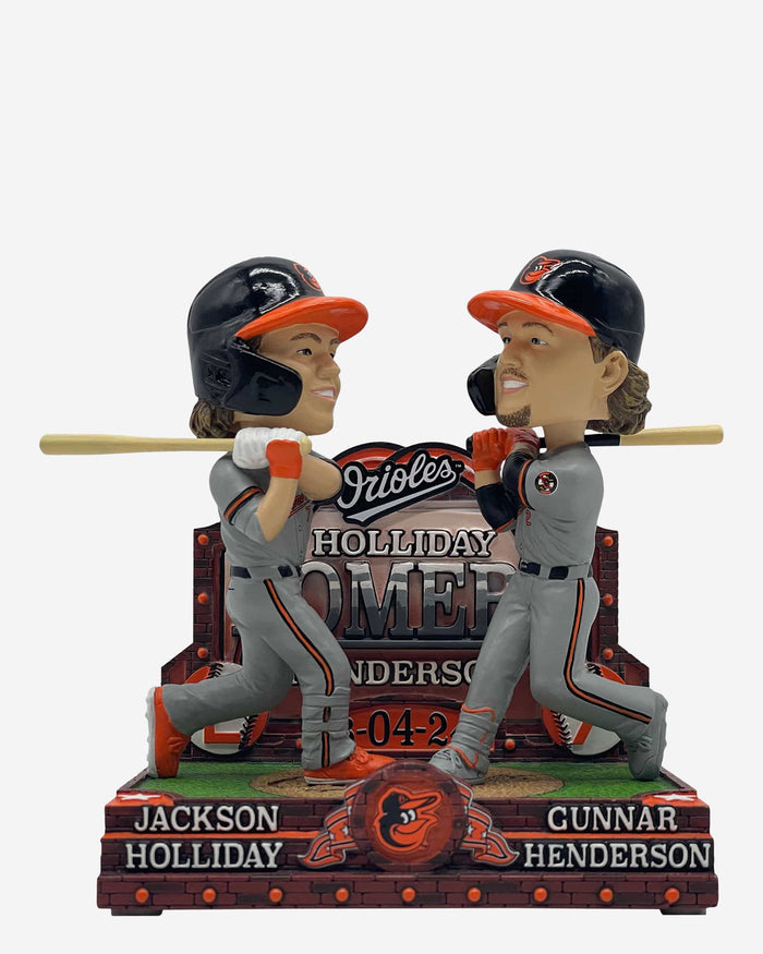 Gunnar Henderson & Jackson Holliday Baltimore Orioles Home Run Dual Bobblehead FOCO - FOCO.com