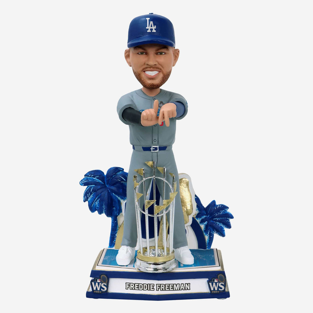 Freddie Freeman Los Angeles Dodgers 2024 World Series Champions LA Gesture Bobblehead FOCO - FOCO.com