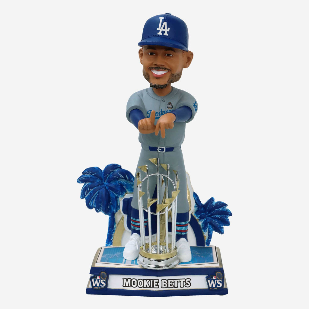 Mookie Betts Los Angeles Dodgers 2024 World Series Champions LA Gesture Bobblehead FOCO - FOCO.com