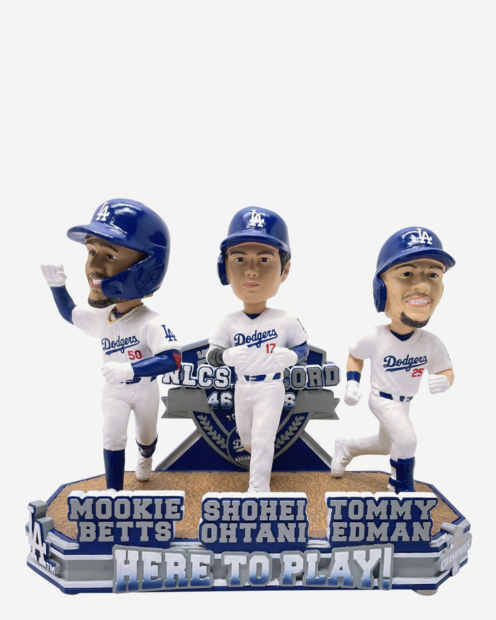 Los Angeles Dodgers Most Runs in NLCS History Mini Bobblehead Scene FOCO - FOCO.com
