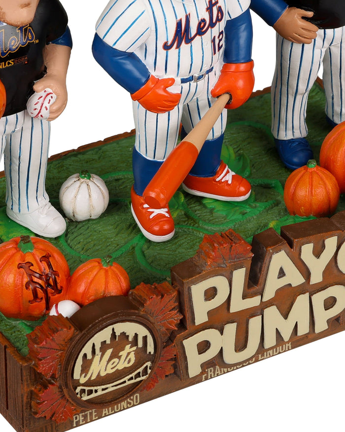 New York Mets Playoff Pumpkin Patch Mini Bobblehead Scene FOCO - FOCO.com
