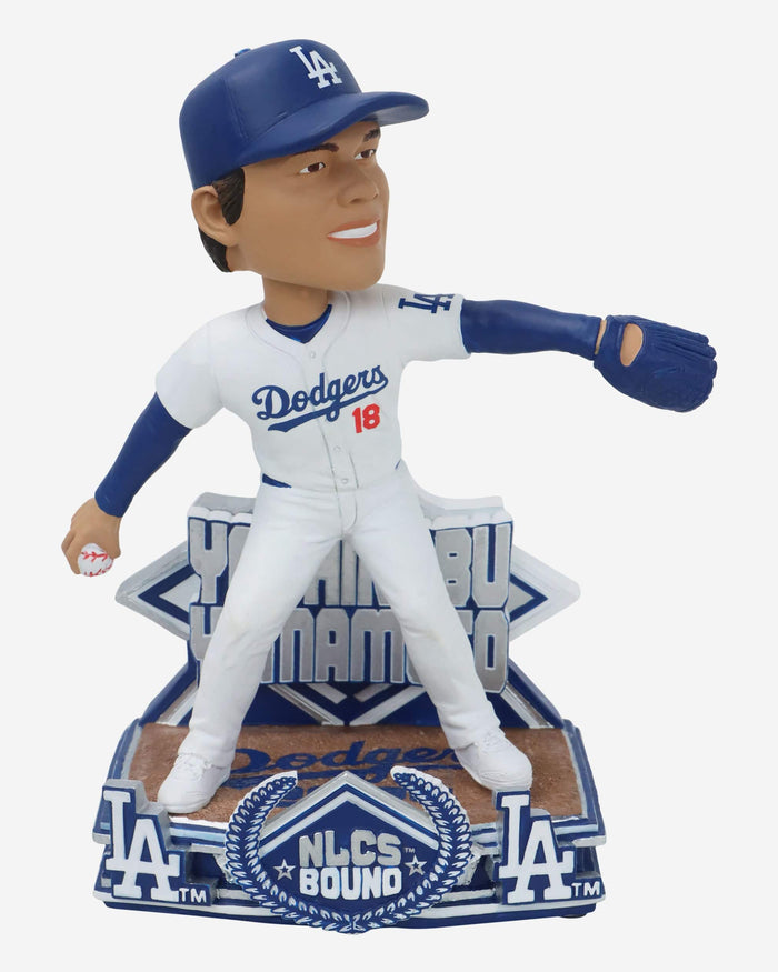 Yoshinobu Yamamoto Los Angeles Dodgers NLCS Bound Bobblehead FOCO - FOCO.com
