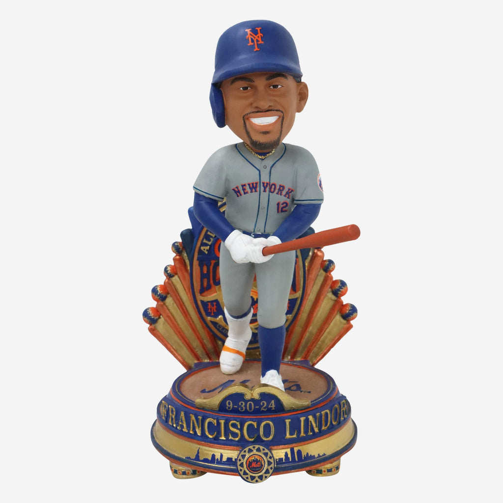 Francisco Lindor New York Mets Playoff-Clinching Home Run Bobblehead FOCO - FOCO.com
