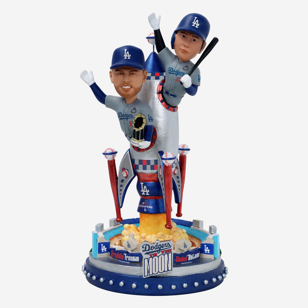 Shohei Ohtani & Freddie Freeman Los Angeles Dodgers 2024 World Series Champions Blast Off Dual Bobblehead FOCO - FOCO.com