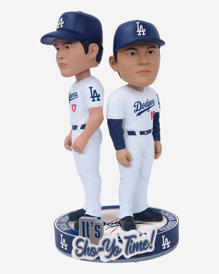 Shohei Ohtani & Yoshinobu Yamamoto Los Angeles Dodgers It's Sho-Yo Time Dual Bobblehead FOCO - FOCO.com