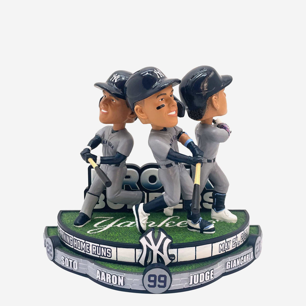 Juan Soto & Aaron Judge & Giancarlo Stanton New York Yankees Same Inning Home Run Mini Bobblehead Scene FOCO - FOCO.com