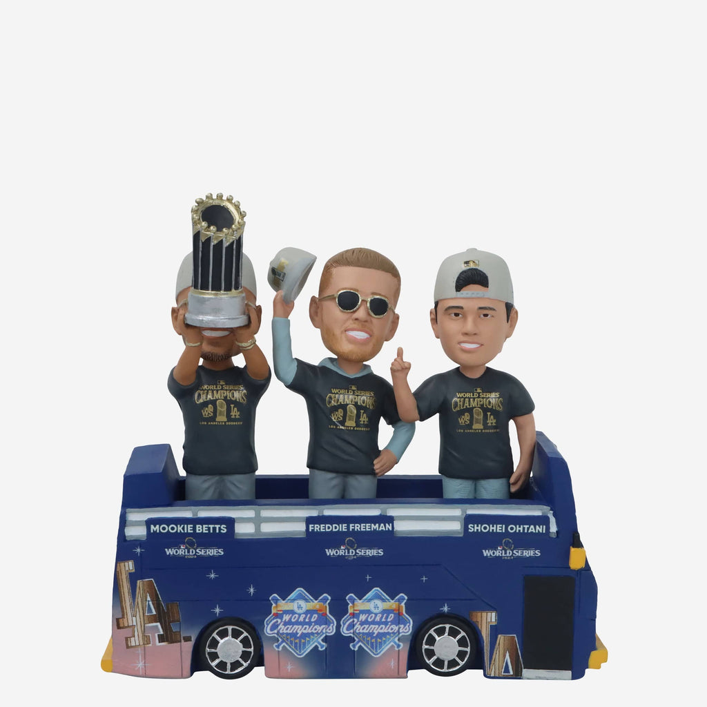 Los Angeles Dodgers 2024 World Series Champions Parade Mini Bobblehead Scene FOCO - FOCO.com